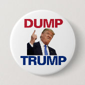 DUMP TRUMP-toets Ronde Button 7,6 Cm (Voorkant)
