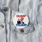 DUMP TRUMP-toets Ronde Button 7,6 Cm (In situ)