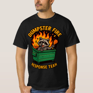 Dumpenvuur Reactieteam l Wasbeer Vuilnisman T-shirt