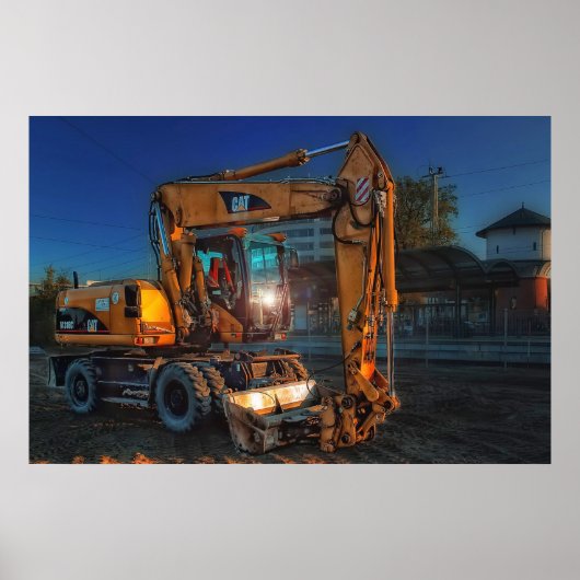 dumper bulldozer, poster van dozer (Voorkant)