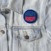 DUMPF-DRUMPF (blauw en rood op blauw) Ronde Button 5,7 Cm (In situ)