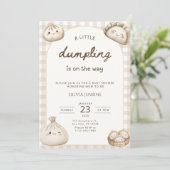 Dumpling Baby Shower Invitation Little Dumpling (Debout devant)