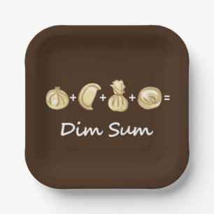 Dumpling + Dumpling + Dumpling is gelijk aan donke Papieren Bordje