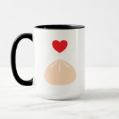 Dumpling Love Black 15oz. Mug (Gauche)
