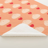 Dumpling Love Cantaloupe Small Sherpa Blanket Deken (3/4)