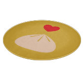 Dumpling Love Longan Glass Cutting Board Snijplank (Hoek)