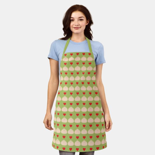Dumpling Love Matcha Medium Schort (Gedragen)
