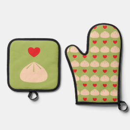 Dumpling Love Matcha Ovenwant & Pannenlap Set