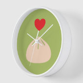 Dumpling Love Matcha Wood Framed Clock (Hoek)
