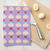 Dumpling Love Ube Kitchen Towel Theedoek (Quarter Fold)