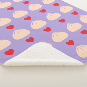 Dumpling Love Ube Medium Sherpa Dekbed Deken