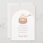 Dumpling Verjaardag Dank u kaart (Voorkant)