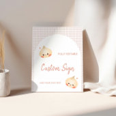 Dumpling verjaardagsteken, Dim Sum verjaardag Reclamebord Met Voetstuk