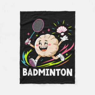 Dumplings Play Badminton Chopstick Wrap Cuisine SP Fleece Deken