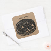 Dumplingtijd Vierkante Sticker (Envelop)