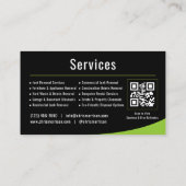 Dumpster and Hauling QR Code Business Card Visitekaartje (Achterkant)