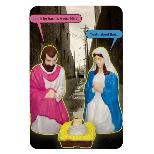 Dumpster Baby Jesus Christmas Magnet Magneet (Verticaal)