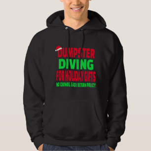 Dumpster Duiken Kerstmis Santa Hat Hoodie