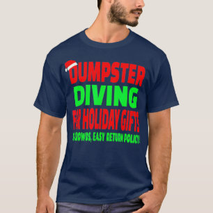 Dumpster Duiken Kerstmis Santa Hat T-shirt