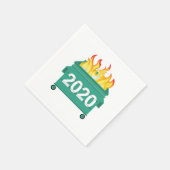 Dumpster Fire 2020 grappige oudejaarsavond Servet (Hoek)