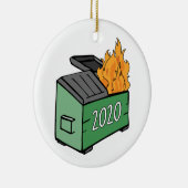 Dumpster Fire 2020 Keramisch Ornament (Rechts)