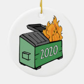 Dumpster Fire 2020 Keramisch Ornament (Achterkant)
