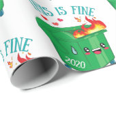 Dumpster Fire Dit is een fijn grappig thema 2020-v Cadeaupapier (Rol Hoek)