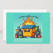 Dumpster Fire Feestdagenkaart (Voorkant / Achterkant)