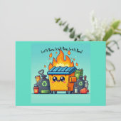 Dumpster Fire Feestdagenkaart (Staand voorkant)