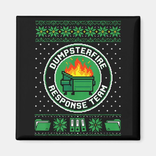 Dumpster Fire Resnse Team Funny Office Holiday Xel Magneet (Voorkant)