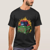 Dumpster in brand 2021 t-shirt (Voorkant)