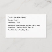 Dumpster Location Camion Carte de visite moderne (Dos)