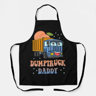 Dumptruck Papa Retro Groovy eervaldag constructie Schort