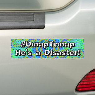 #DumpTrump Hij is een ramp! Bumpersticker