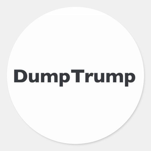 DumpTrump Ronde Sticker (Voorkant)