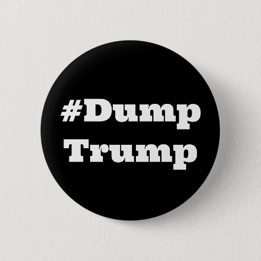 #DumpTrump (verander het woord) Ronde Button 5,7 Cm (Voorkant)