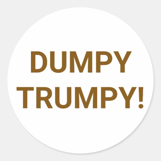DUMPY TRUMPY Comic Splash-Art Hankamer Artjunkhaus Ronde Sticker (Voorkant)