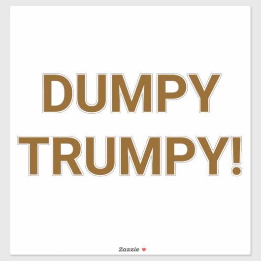 DUMPY TRUMPY Hankamer Artjunkhaus Comic Splash-Art Sticker (Vel)