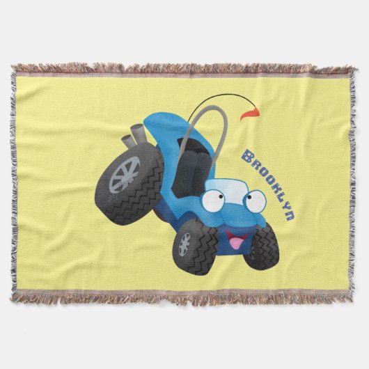 Dun buggy off road vehicle cartoon deken (Voorkant)