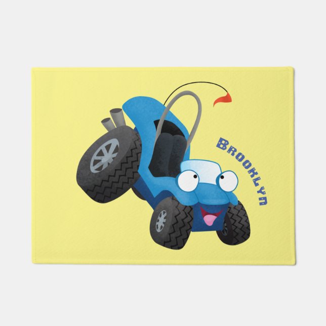 Dun buggy off road vehicle cartoon deurmat (Voorkant)