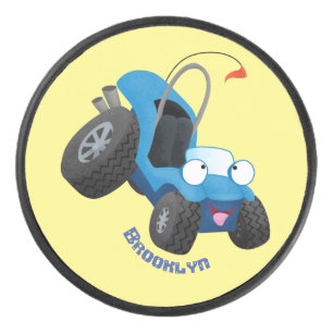 Dun buggy off road vehicle cartoon hockey puck