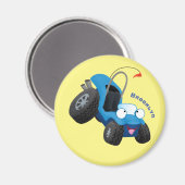 Dun buggy off road vehicle cartoon magneet (Voorkant / Achterkant)