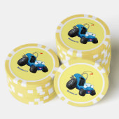 Dun buggy off road vehicle cartoon poker chips (Opstapeling)