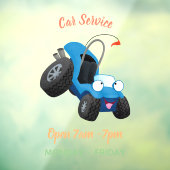 Dun buggy off road vehicle cartoon raamsticker (Vel 3)