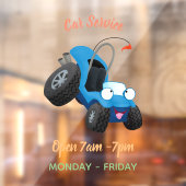 Dun buggy off road vehicle cartoon raamsticker (Vel 2)