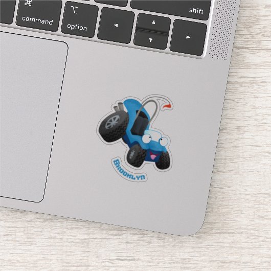 Dun buggy off road vehicle cartoon sticker (Detail)