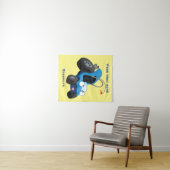 Dun buggy off road vehicle cartoon wandkleed (In Situ (horizontaal))