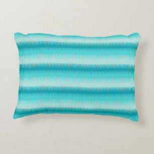 Dun dogtooth patroon blauw blauwgroen aqua kussen