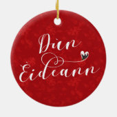 Dùn Èideann Flag Heart, Edinburgh Keramisch Ornament (Achterkant)