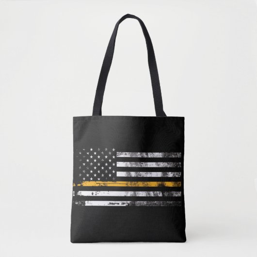 Dun Gold Line Dispatcher Flag Canvas tas (Voorkant)